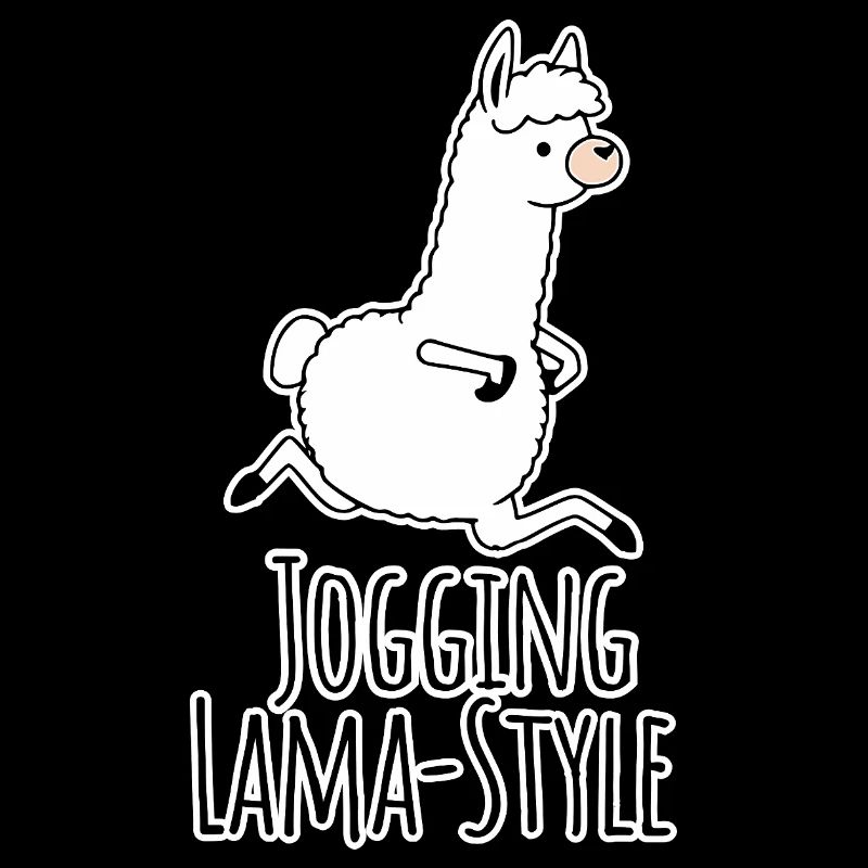 Llama-style joggers! Running silly and having fun at the same time!