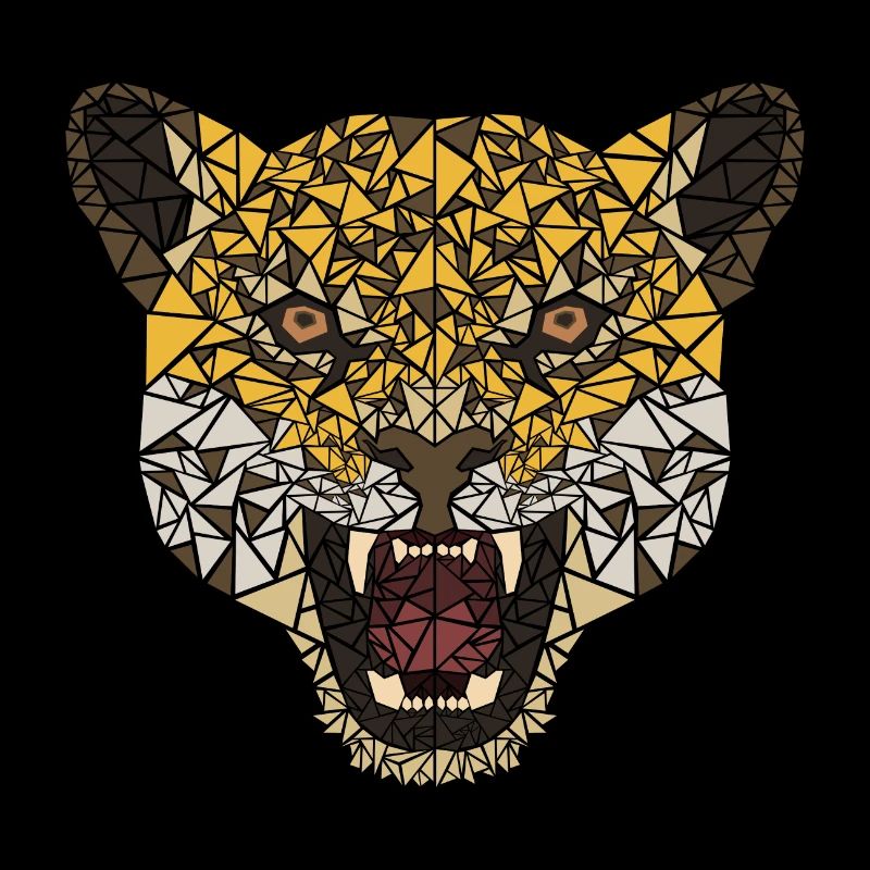 Leopard - Polygon Motiv - Geometrisch - Geschenk