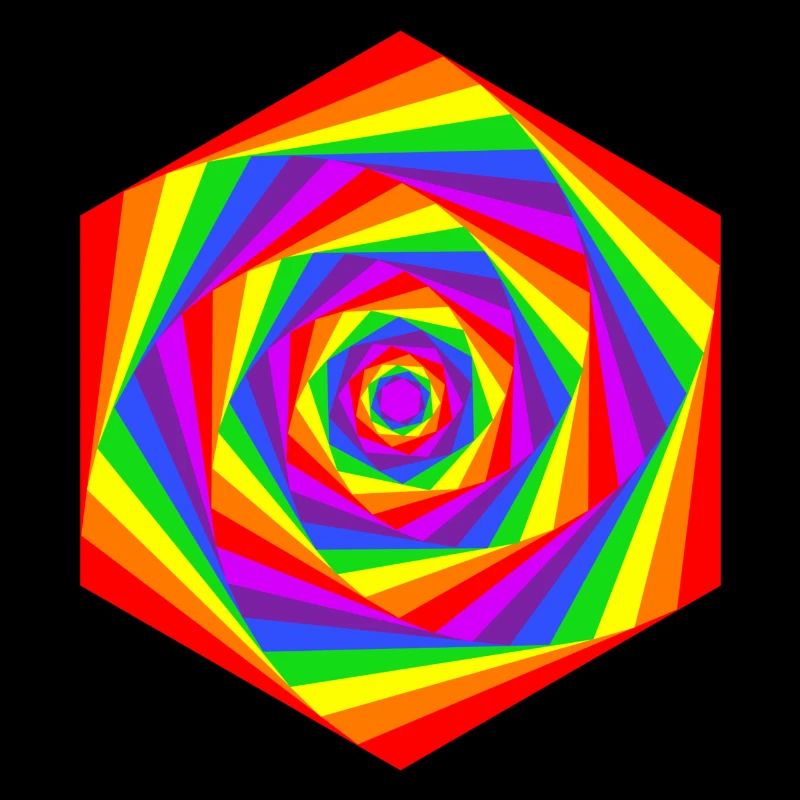 Rainbow hexagon
