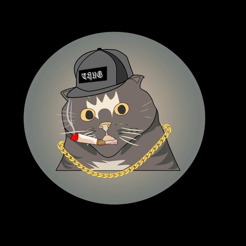 Punk Katze Rauchen Cool Zigarette Geschenk