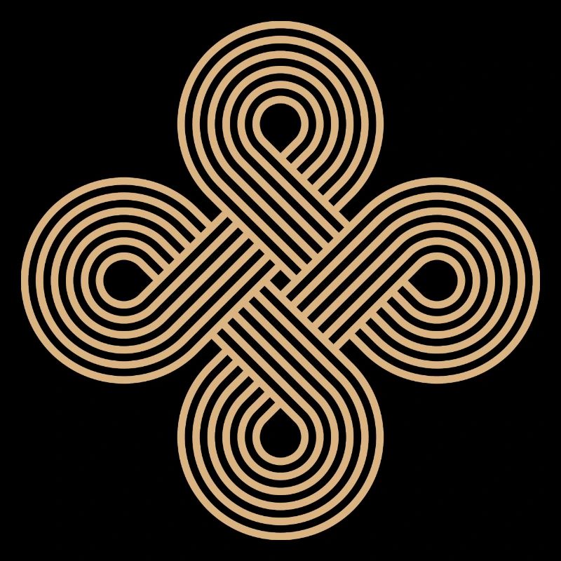 Infinite Circle Vortex Pattern Gold