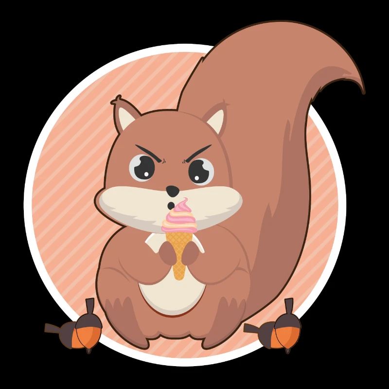 Eichhörnchen schleckt Eis
