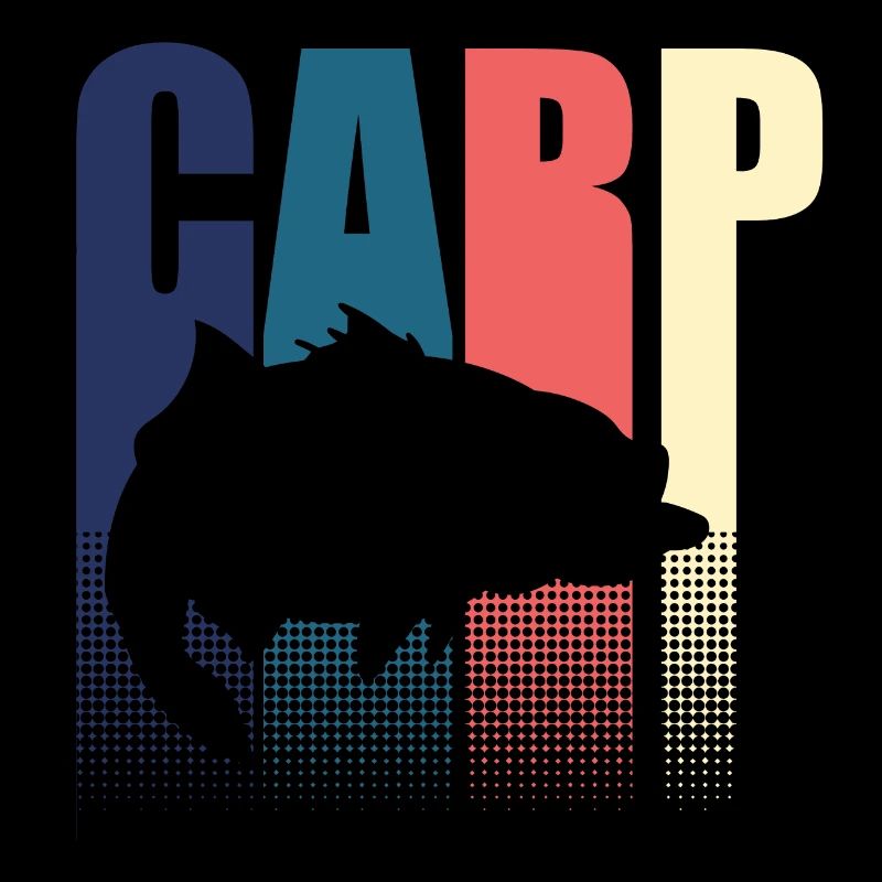 Pêcheur de pêcheur de carpe rétro