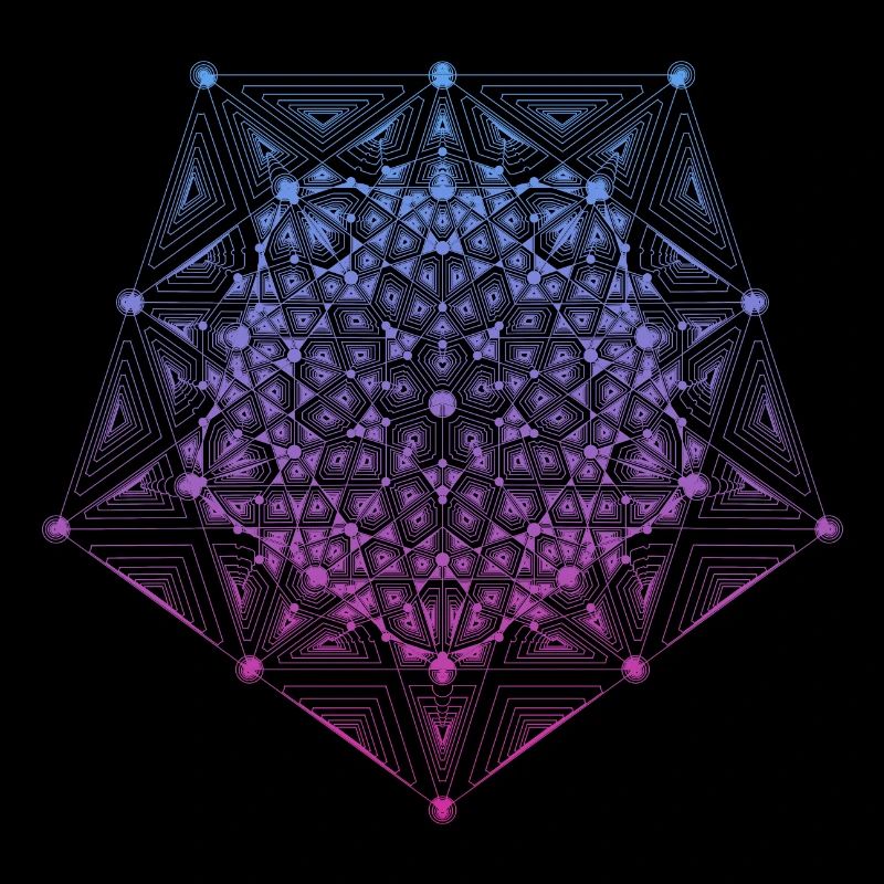 Pentagon Star Dimensions Gradient