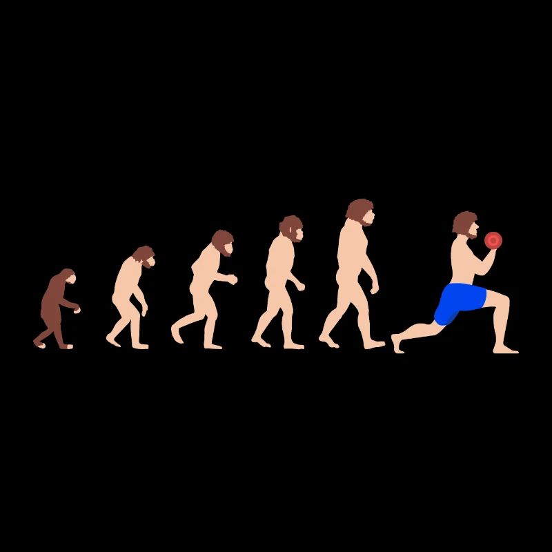 Bodybuilder d'haltérophilie Evolution Funny Gym
