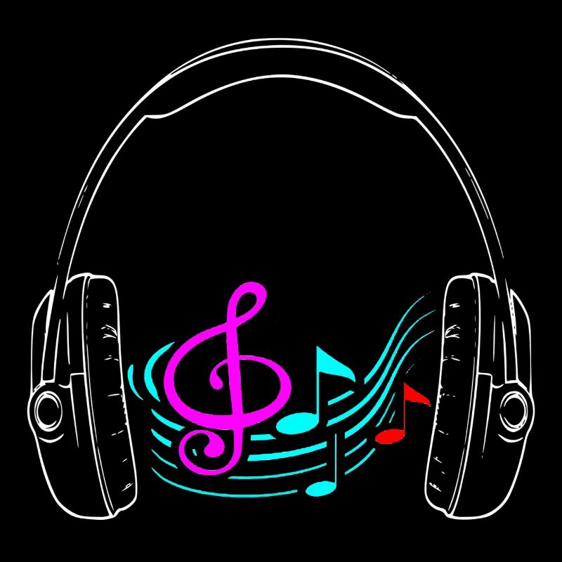 Headphone Musik notes