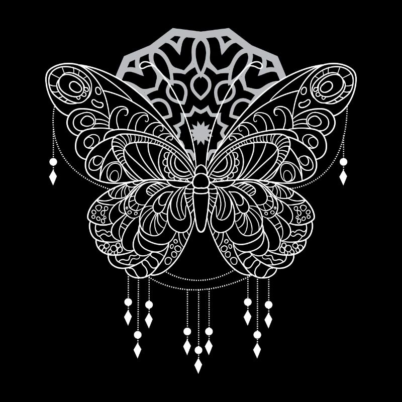 Schmetterling Mandala Traumfänger Perlen Mandala