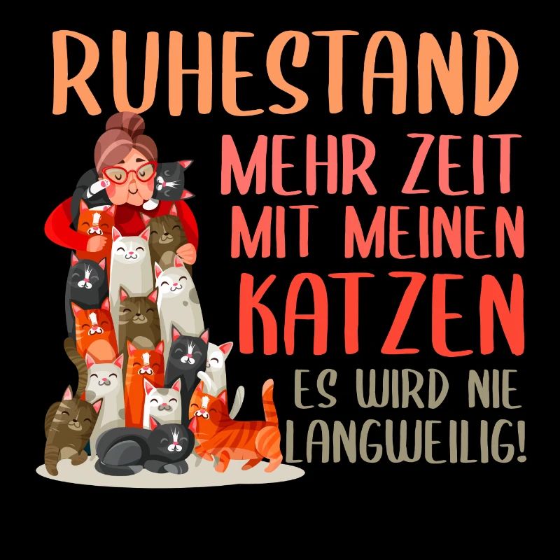 Rente Ruhestand Pension mit Katzen Kätzchen