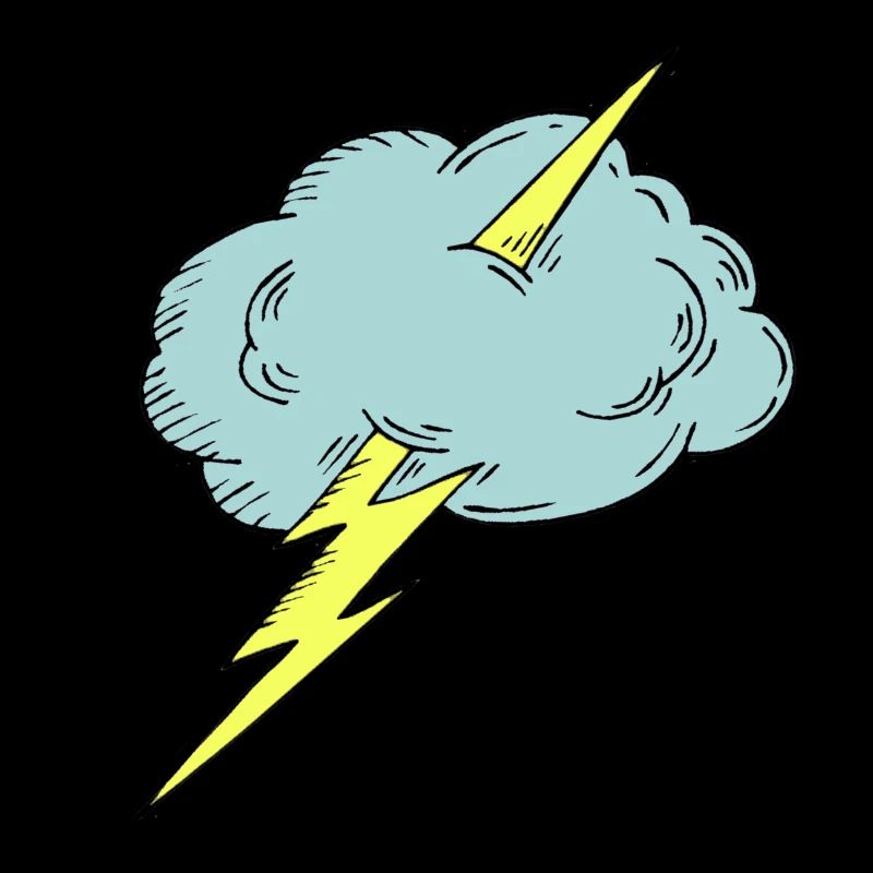 Thunder! Lightning Storm with Cloud