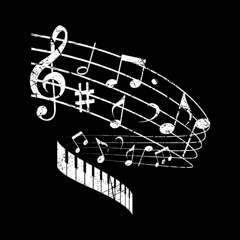 Partition de piano cadeau clé de piano à queue