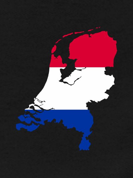 Pays-Bas Drapeau Carte