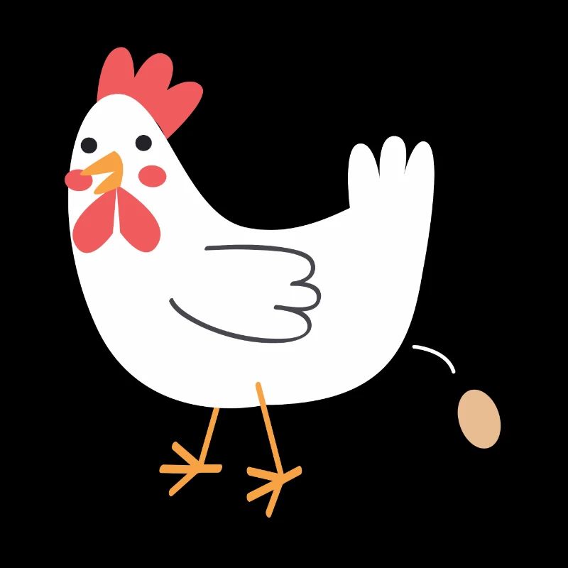 Chicken pooping an egg!
