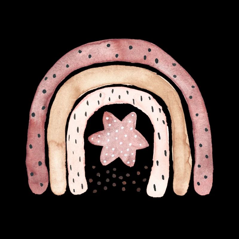 Rainbow boho café marron