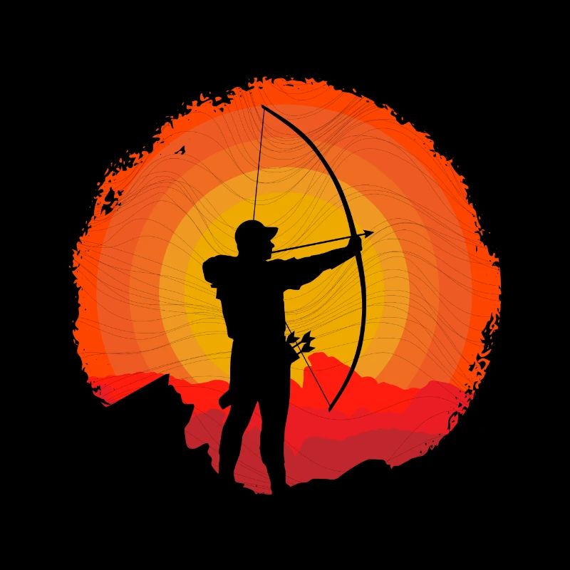Cadeau de silhouette de tir à l'arc Archer