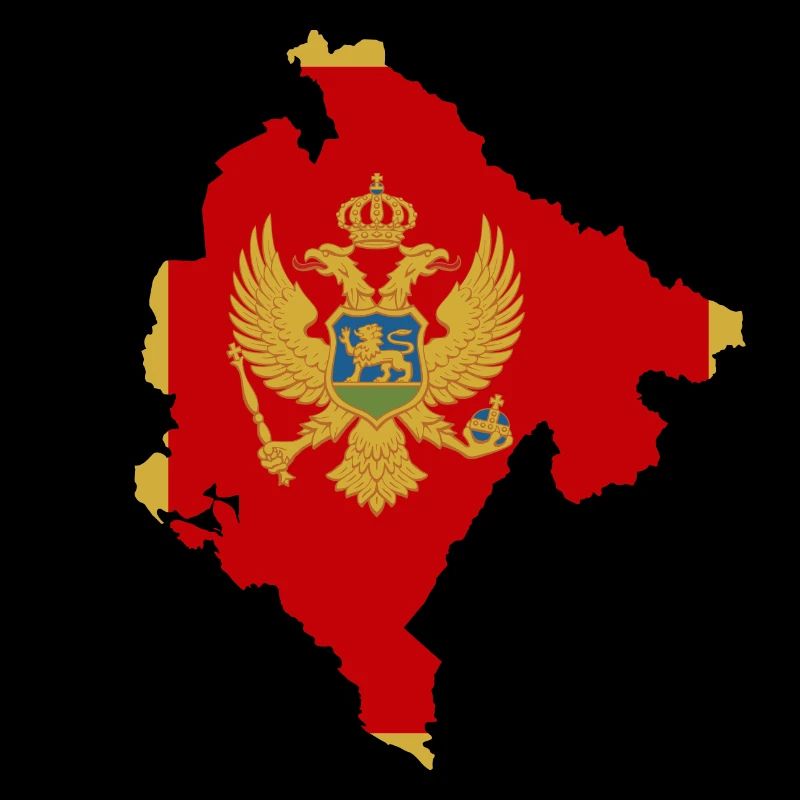 Drapeau monténégro carte drapeau