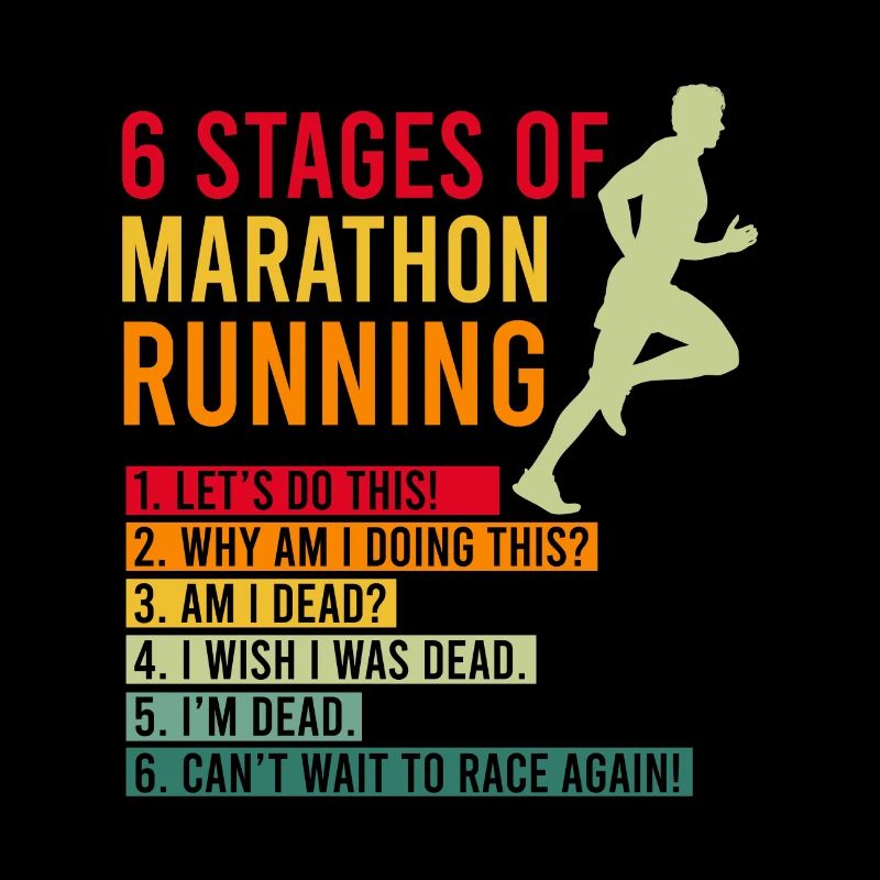 Marathon Lauf Geschenk 6 Stufen Halbmarathon