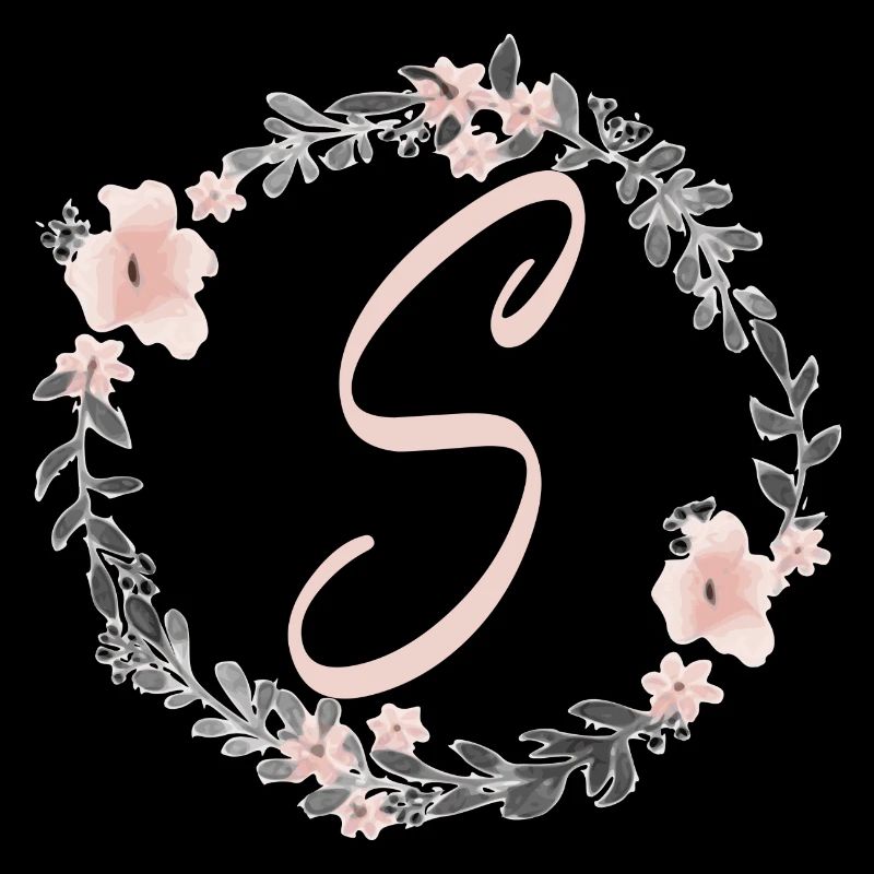 Buchstabe S mit Blumen