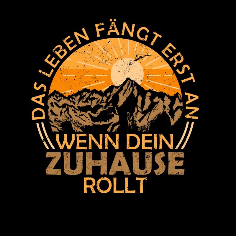 Camping Spruch Wohnmobil Wohnwagen Retro Sonne