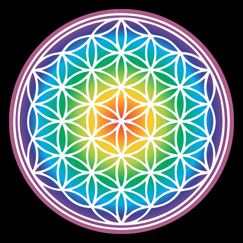 Blume des Lebens Regenbogen Geschenkidee 005-038