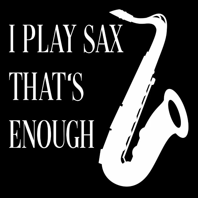 Je joue du saxophone - c’est assez de silhouette de saxophone