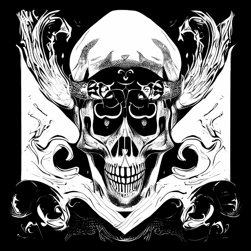 Halloween- oder Horror- Totenschädel mit Ornamente