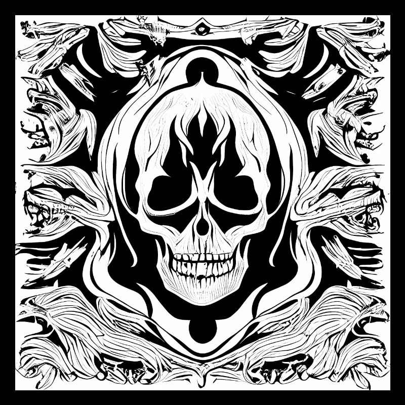 Halloween- oder Horror- Totenschädel mit Ornamente