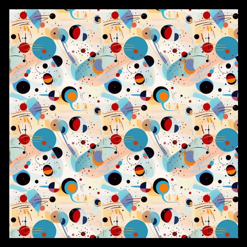 Abstract Seamless Pattern Shapes Lines Modern Art