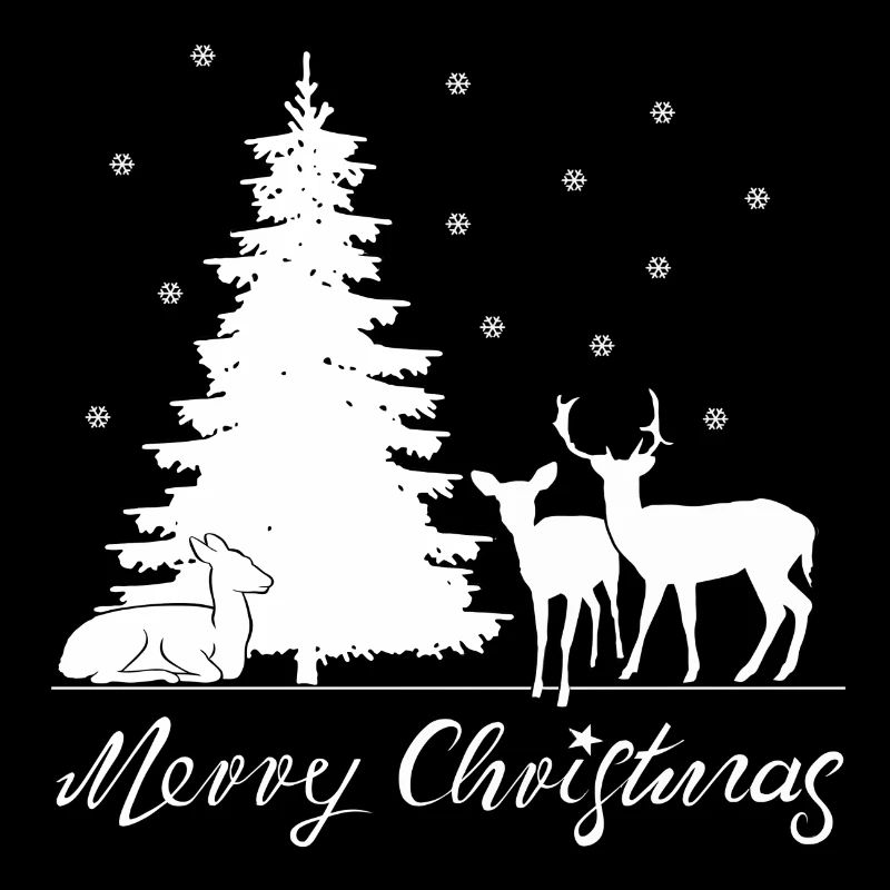 Deer under the Christmas tree