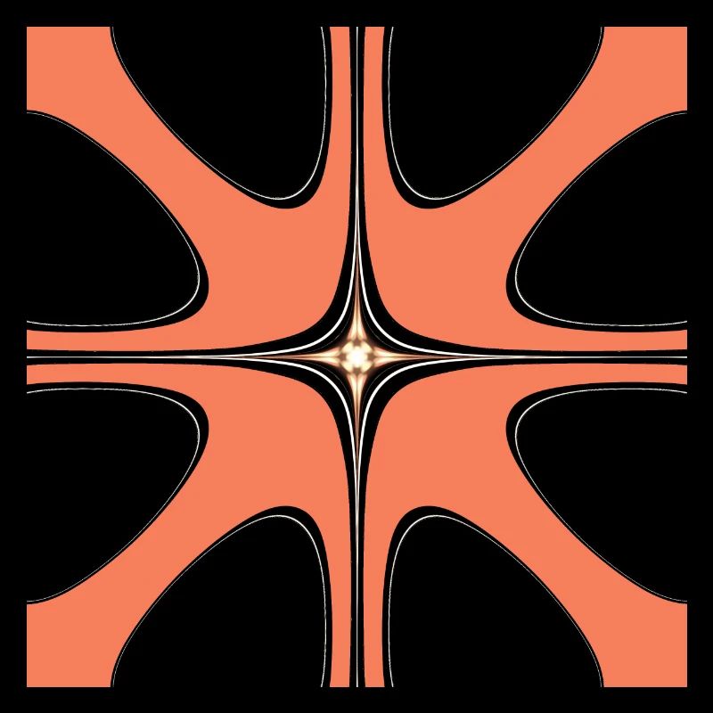 Abstract with a white pattern in the middle