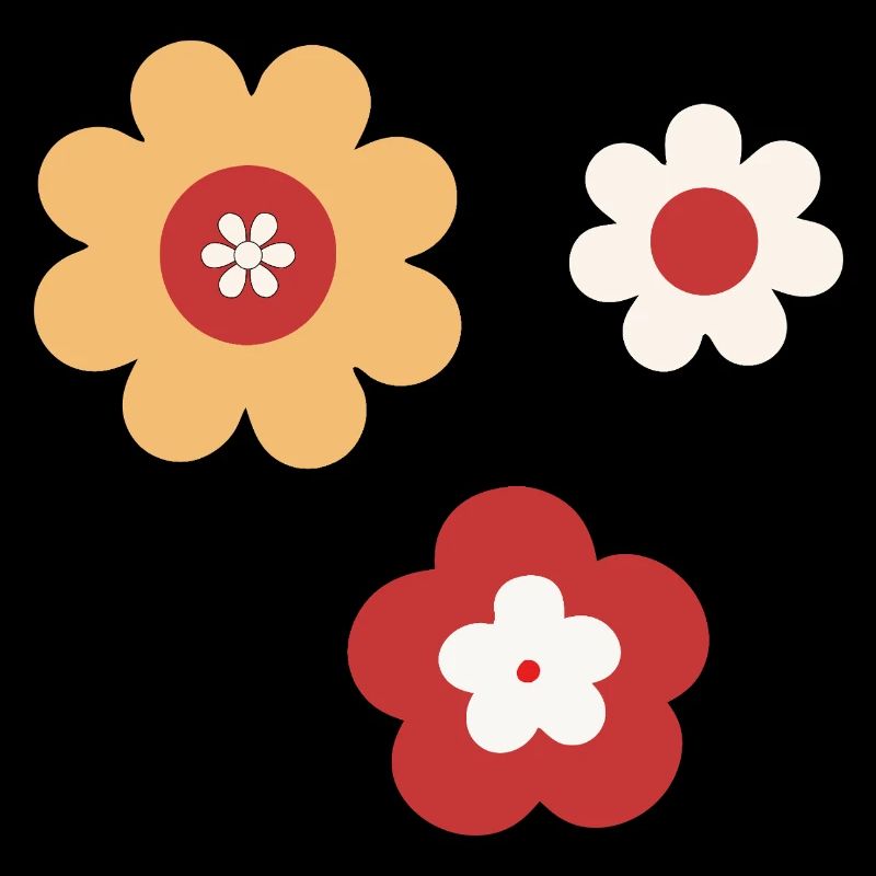 Fleurs rétro classiques