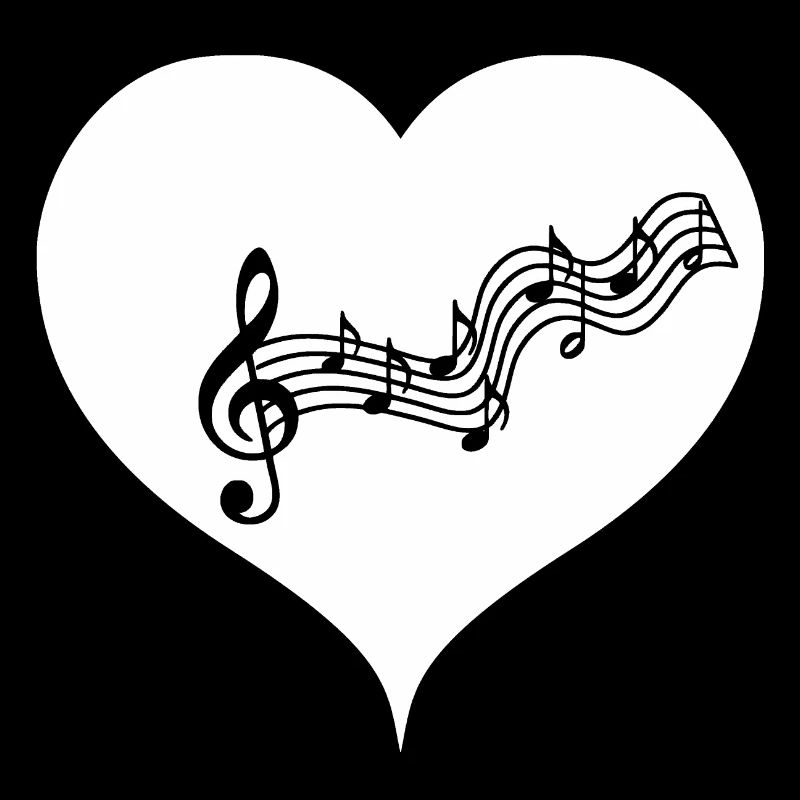 Herz Note Musiknote Musik Liebe weiß Geschenkidee