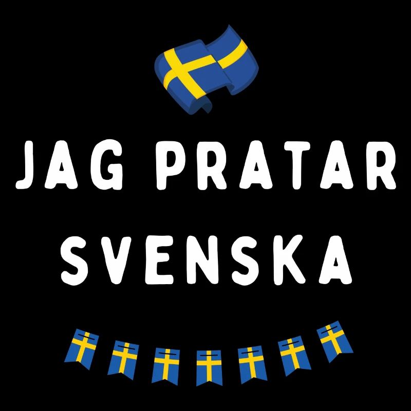 Jag pratar svenska. weiß