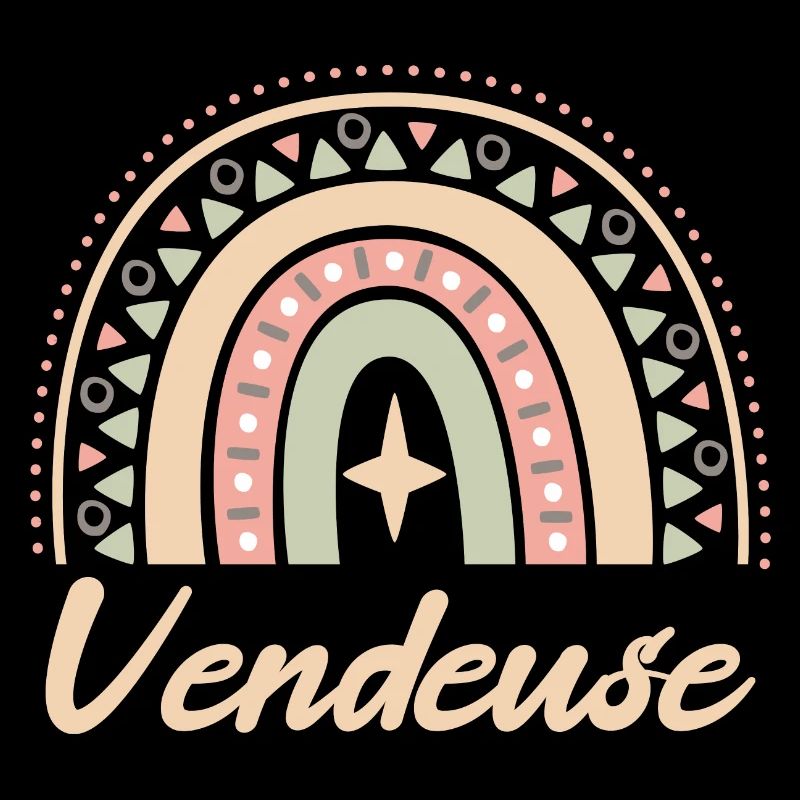 Cadeau Vendeuse. Boho Rainbow vendeuse.