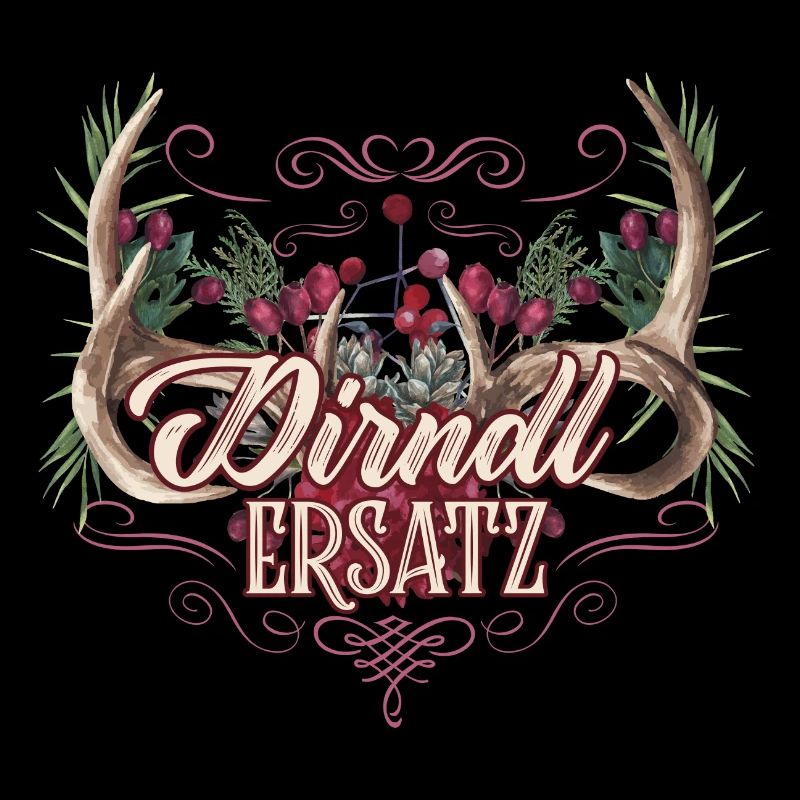 Dirndl Ersatz Tracht Hirsch und Rosen