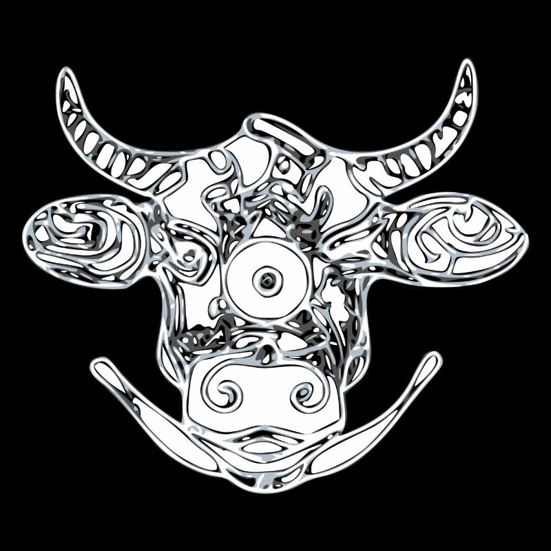 Zentangle cow's head