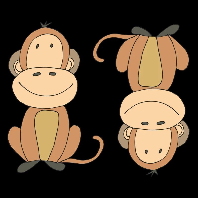 Monkey upside down
