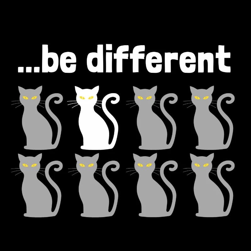 Sei anders als Katze dargestellt