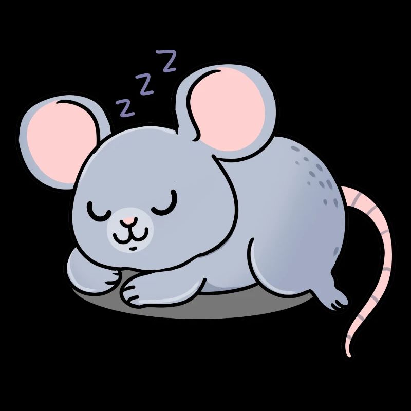 Maus schlafend