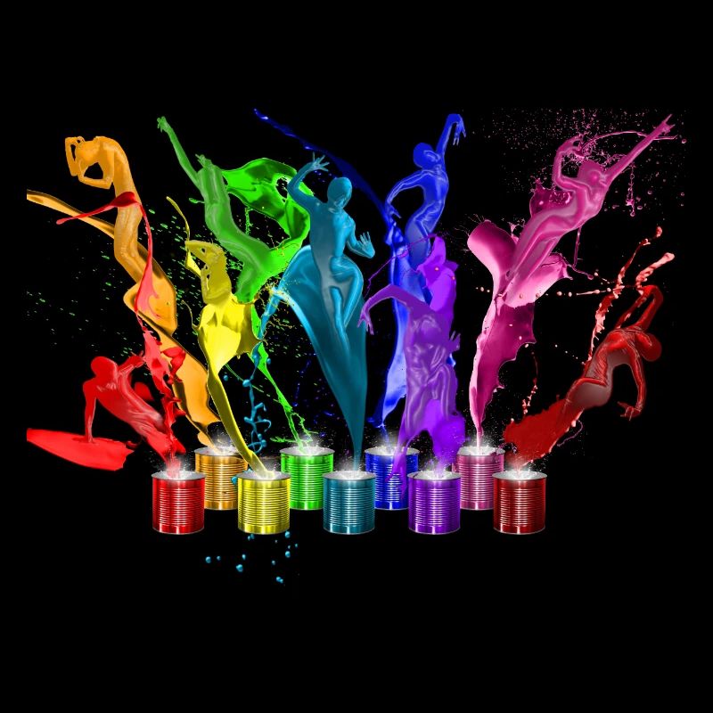 Danse de peintures - 9 couleurs
