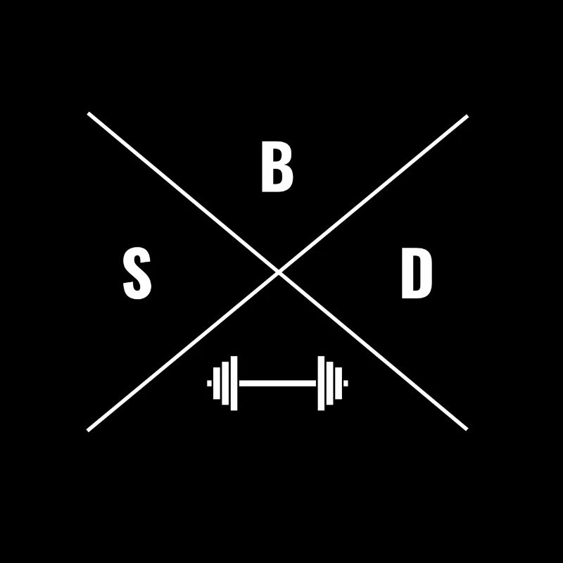 Squat Bench Deadlift Logo Blanc