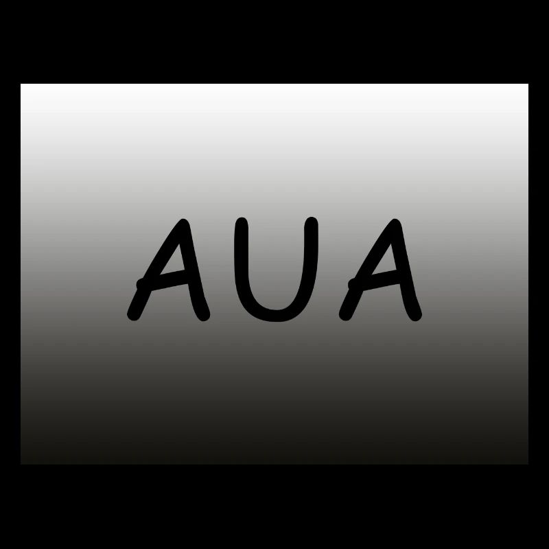 Lettering Aua horizontal with gradient