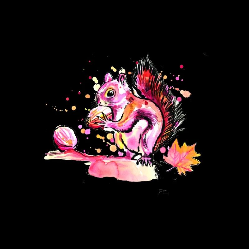 Squirrel while feeding