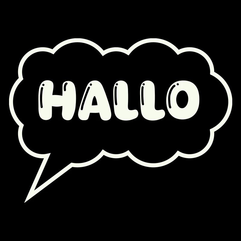 Speech bubble Hello