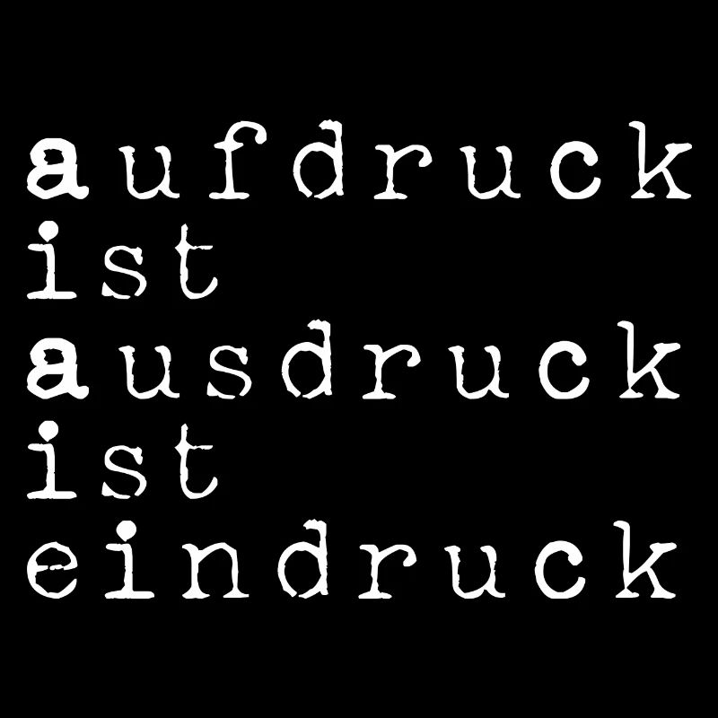 Imprint is expression is impression pun white