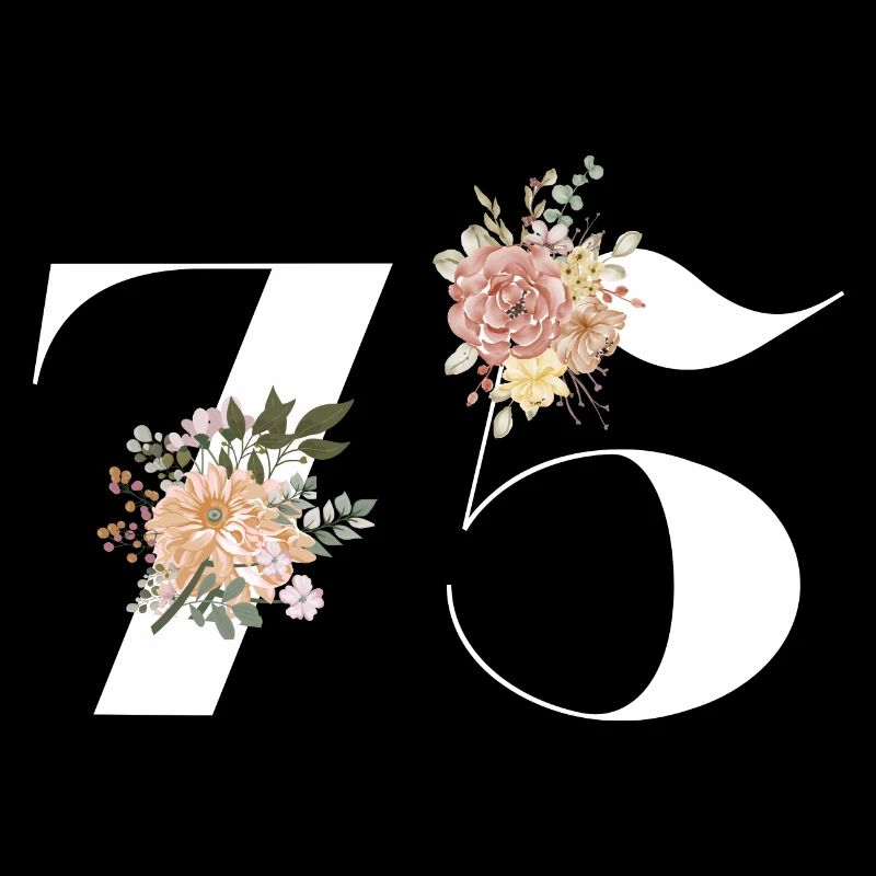 75e anniversaire fleuris (Cadeau de 75 ans)