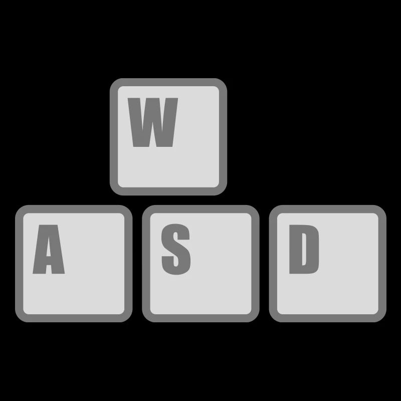 Touches du clavier WASD de l’ordinateur