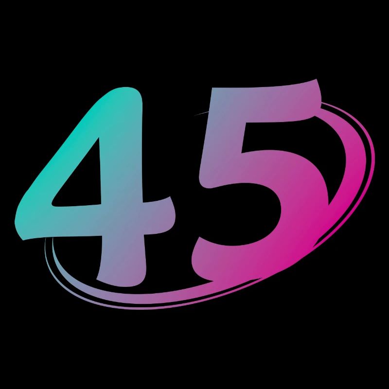 Numéro 45 multicolore