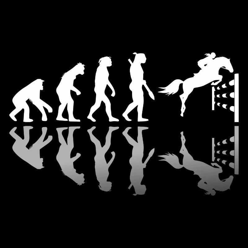 Evolution einer Reiterin Reitsport Geschenk