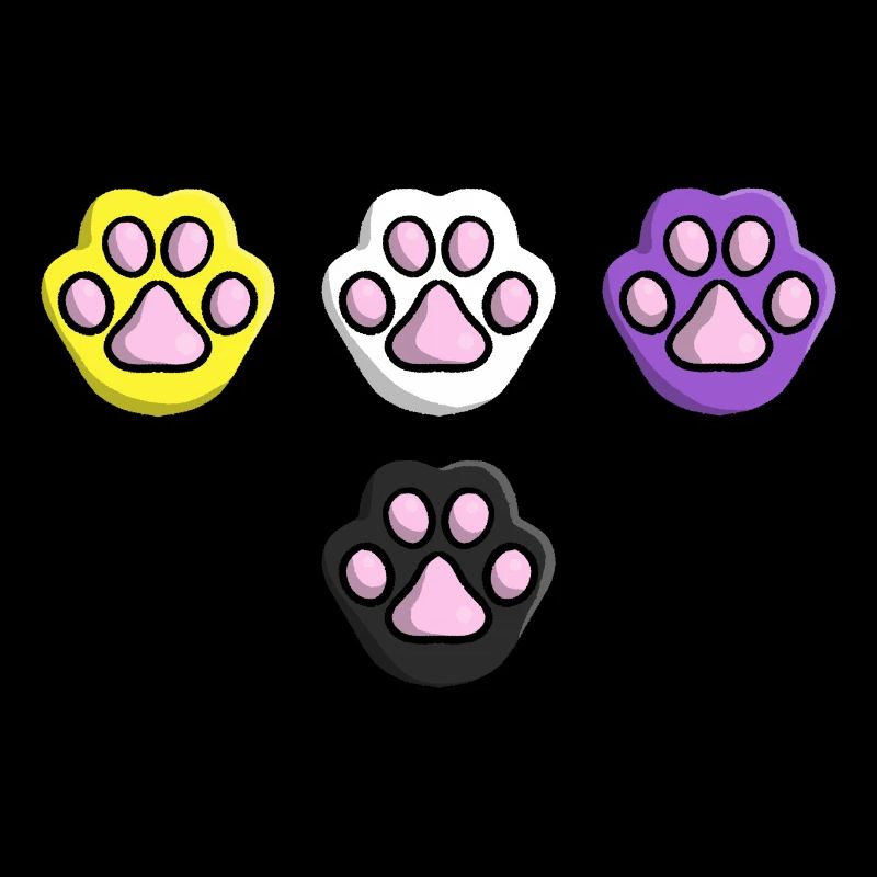 Mignon Chat Patte Drapeau Nonbinaire Drapeau LGBTQ