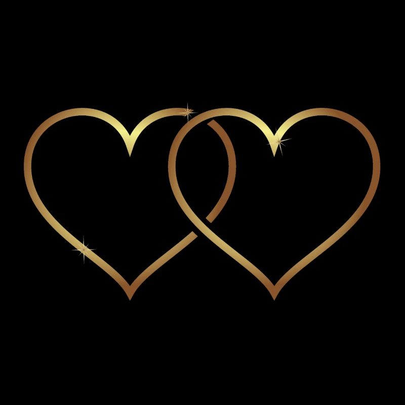 Doppel Herz in Gold, ein ideales Geschenk